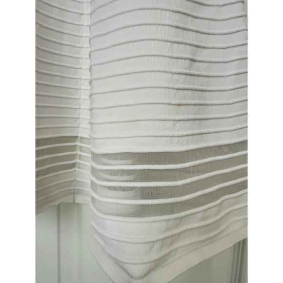 French Connection Illusion Fit & Flare Crepe Knit Mini Dress White 2 Classic - Picture 12 of 14